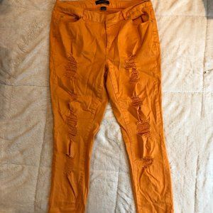 Orange Distressed Ashley Stewart Jeans